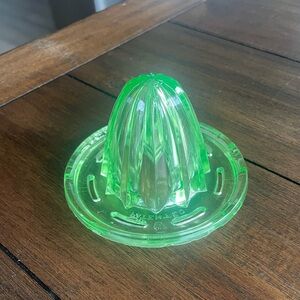 Vintage Uranium Glass Juicer